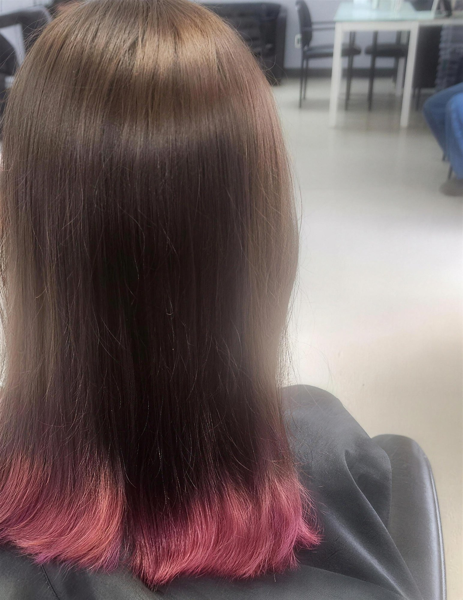 Ombré rosa en las puntas